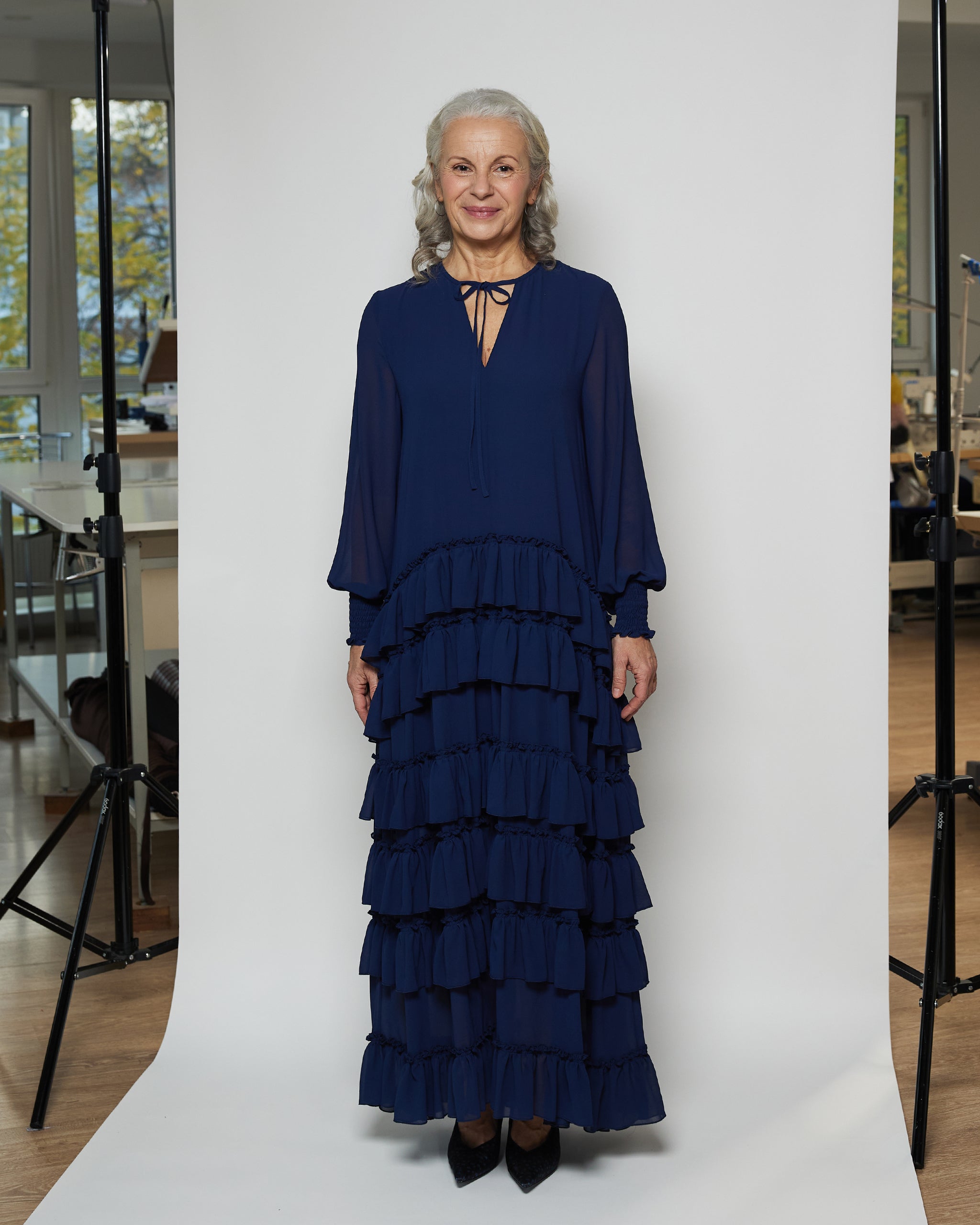 Сукня довга оборки рукав гумка