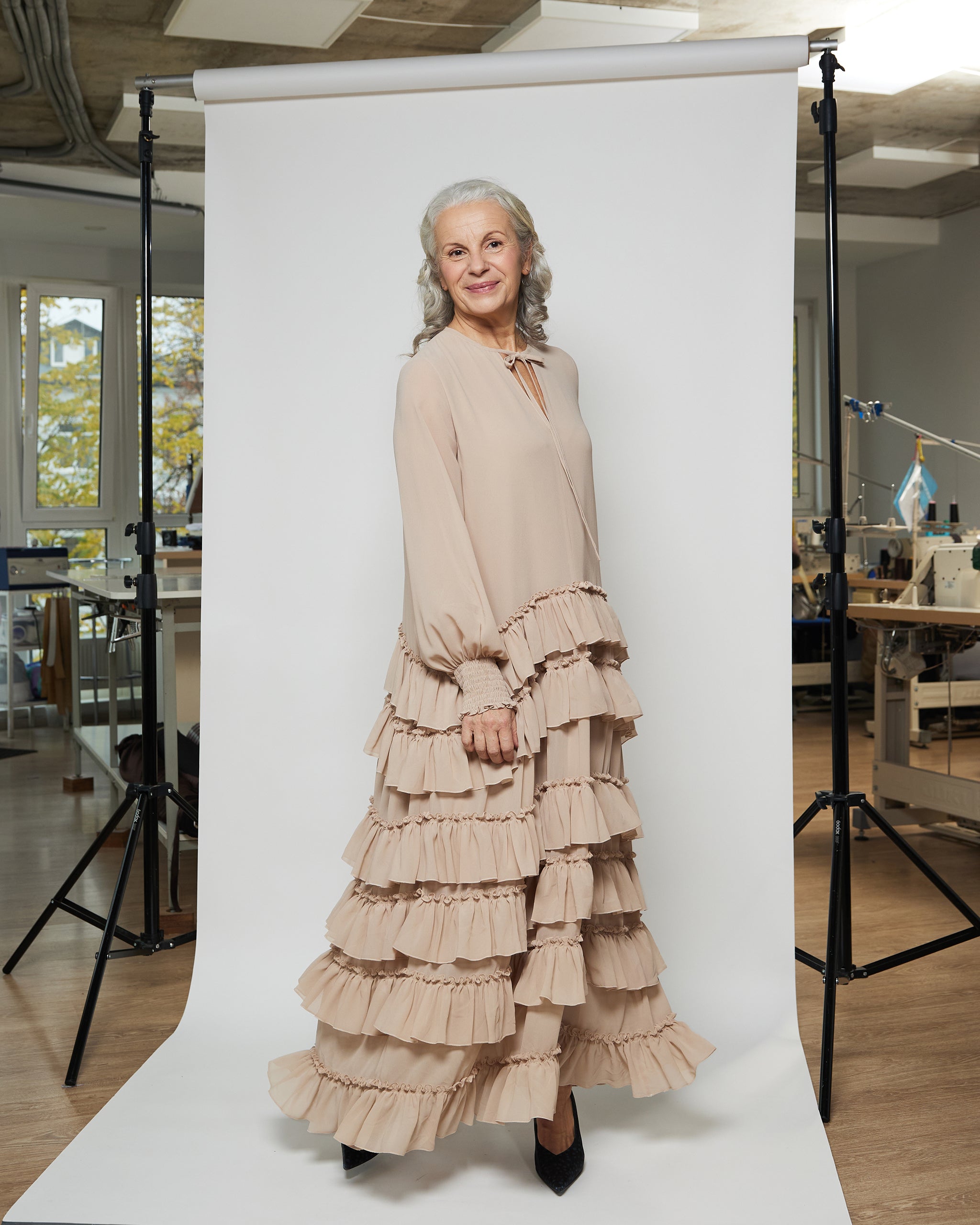 Сукня довга оборки рукав гумка