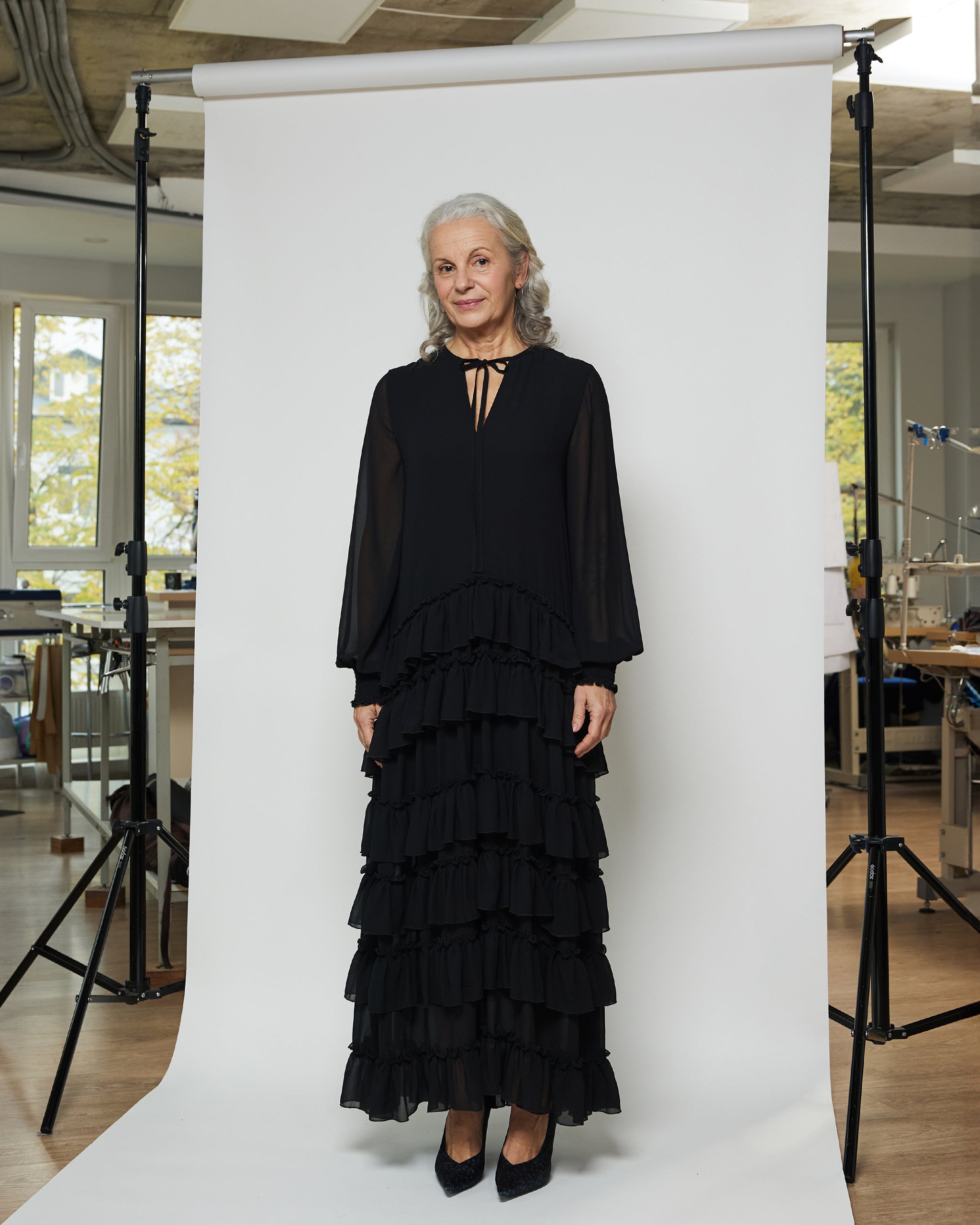 Сукня довга оборки рукав гумка