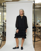 Сукня довжина до колін з оборками рукав на гумці