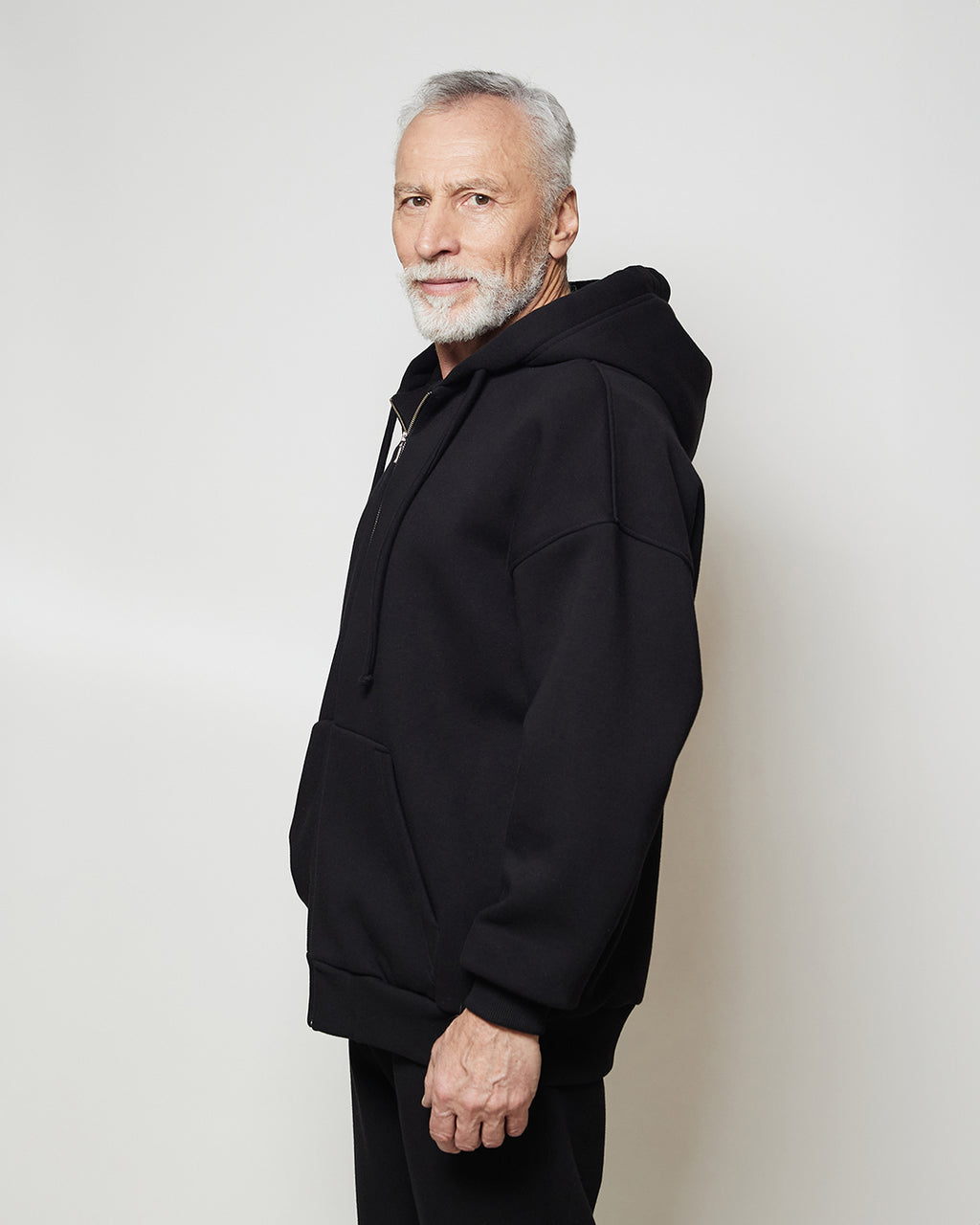 Худі на блискавці з кишенею на гумці