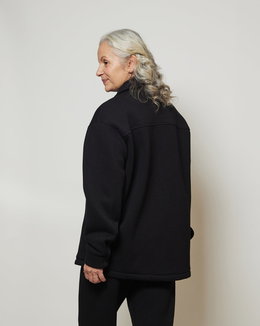 Сорочка з футеру з накладними кишенями на кнопках